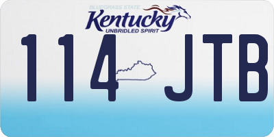 KY license plate 114JTB