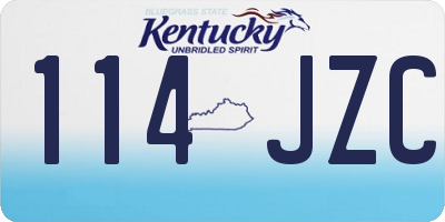 KY license plate 114JZC