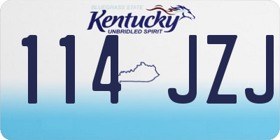 KY license plate 114JZJ