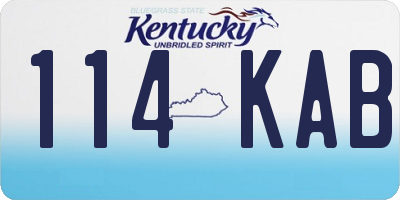 KY license plate 114KAB