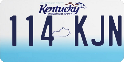 KY license plate 114KJN