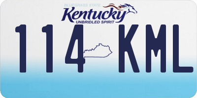 KY license plate 114KML