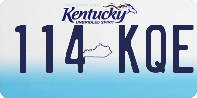 KY license plate 114KQE