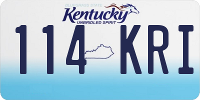 KY license plate 114KRI