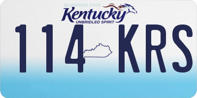 KY license plate 114KRS