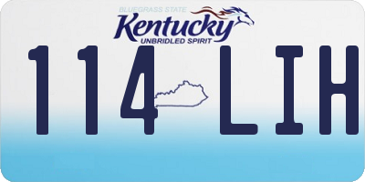 KY license plate 114LIH
