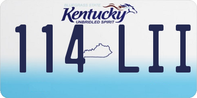 KY license plate 114LII