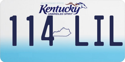 KY license plate 114LIL