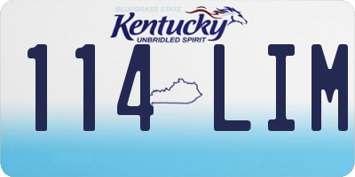 KY license plate 114LIM