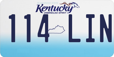 KY license plate 114LIN