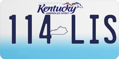 KY license plate 114LIS