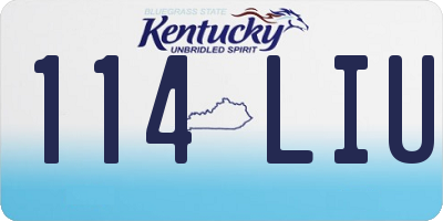 KY license plate 114LIU