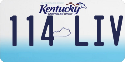KY license plate 114LIV