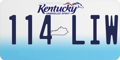 KY license plate 114LIW