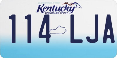 KY license plate 114LJA