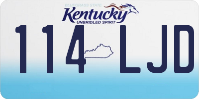 KY license plate 114LJD