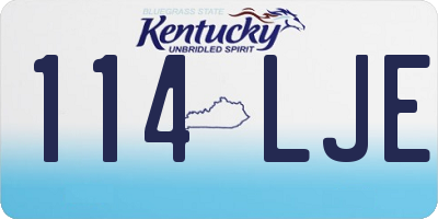KY license plate 114LJE