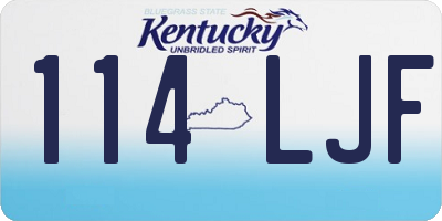 KY license plate 114LJF