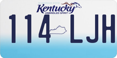 KY license plate 114LJH