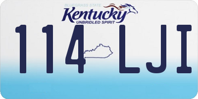 KY license plate 114LJI