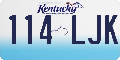 KY license plate 114LJK