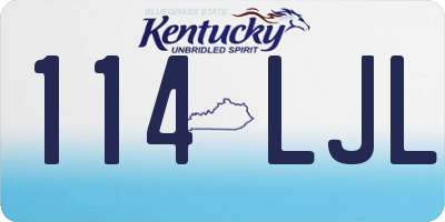 KY license plate 114LJL