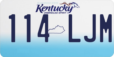 KY license plate 114LJM