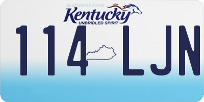 KY license plate 114LJN