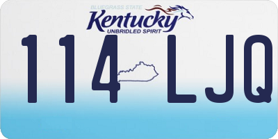 KY license plate 114LJQ