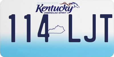 KY license plate 114LJT