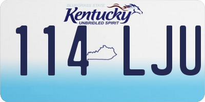 KY license plate 114LJU