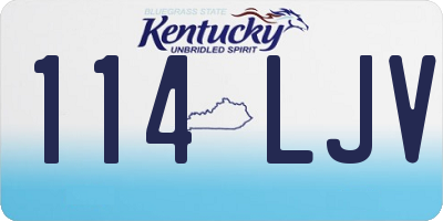 KY license plate 114LJV