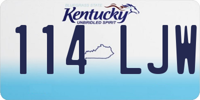 KY license plate 114LJW