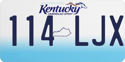 KY license plate 114LJX