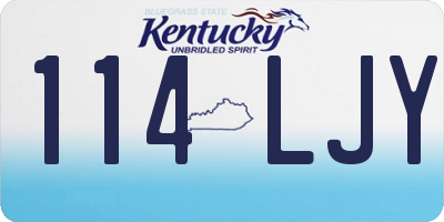 KY license plate 114LJY