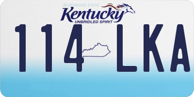 KY license plate 114LKA