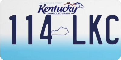 KY license plate 114LKC