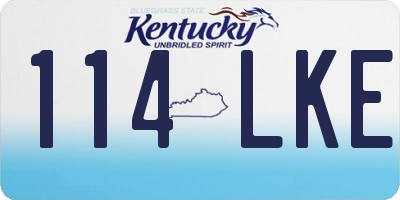 KY license plate 114LKE