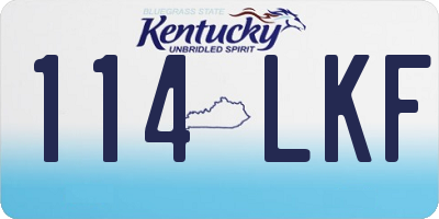 KY license plate 114LKF