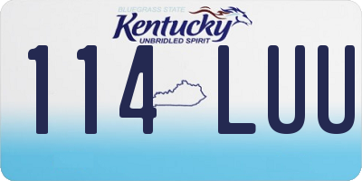 KY license plate 114LUU