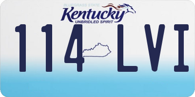 KY license plate 114LVI