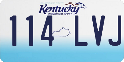 KY license plate 114LVJ
