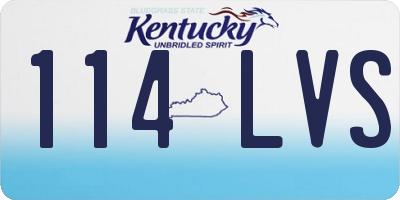 KY license plate 114LVS