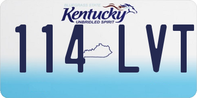 KY license plate 114LVT