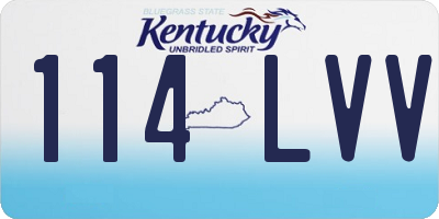 KY license plate 114LVV