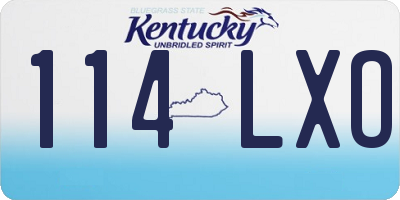 KY license plate 114LXO