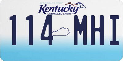 KY license plate 114MHI