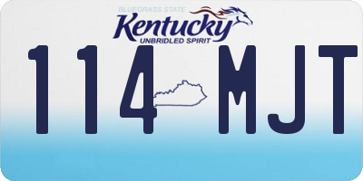 KY license plate 114MJT
