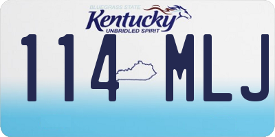 KY license plate 114MLJ