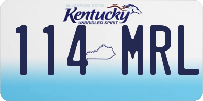 KY license plate 114MRL